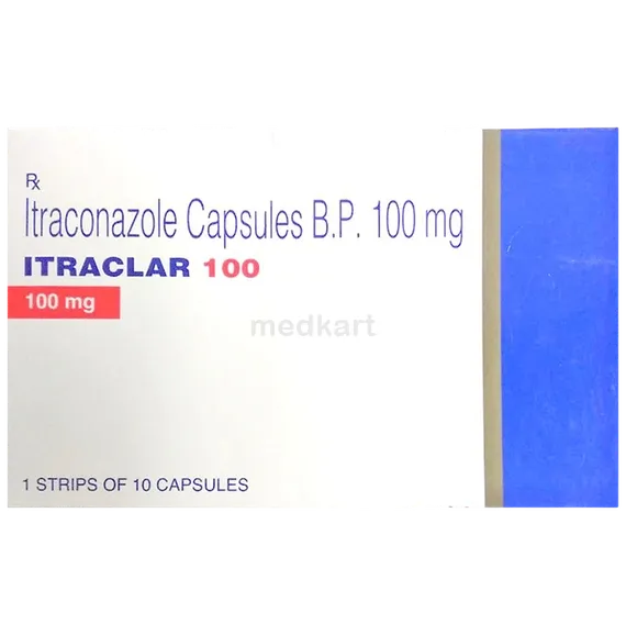 itraclar 100mg capsule 10's